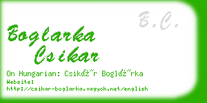 boglarka csikar business card